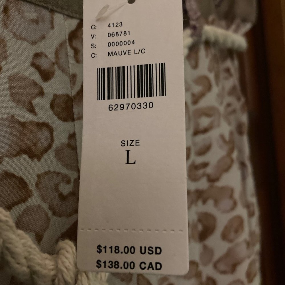 Anthropologie Ollari cream/mauve flowy pants - Bohemian pattern - Large - NWT - Picture 5 of 11